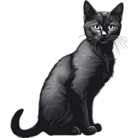AI generated A cute kitten drawing. Ai-generated. png