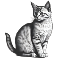 AI generated A cute kitten drawing. Ai-generated. png