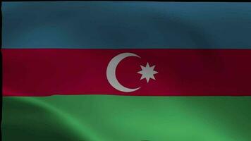 Flagge von Aserbaidschan winken im das Wind video