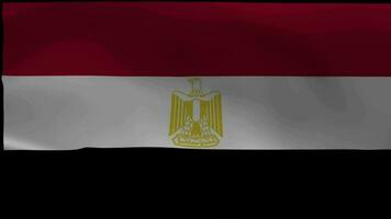 Egito acenando bandeira, Egito bandeira, bandeira do Egito acenando animação, Egito bandeira 4k video