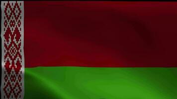 Belarus flag waving in the wind. Seamless loop with highly detailed fabric texture video