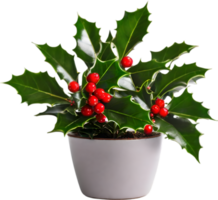 AI generated An image of holly branches. Ai-generated. png