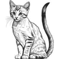 AI generated A cute kitten drawing. Ai-generated. png