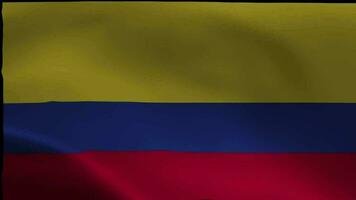 Colombia nationaal vlag land banier golvend 3d lus animatie. video