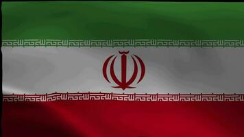 iran flagga bakgrund realistisk vinka i de vind 4k video