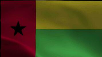 Guinea-Bissau winken Flagge, Guinea-Bissau Flagge 3d video