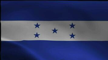 Honduras drapeau agitant dans vent. sans couture boucle animation de le Honduras drapeau video