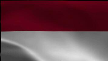 bandiera di Indonesia, nazionale bandiera di Indonesia, agitando bandiera di Indonesia video
