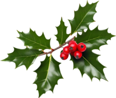 AI generated An image of holly branches. Ai-generated. png