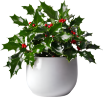 AI generated An image of holly branches. Ai-generated. png