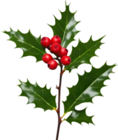 AI generated An image of holly branches. Ai-generated. png