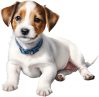 ai genererad en söt domkraft russell terrier. ai-genererad. png