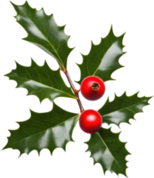 AI generated An image of holly branches. Ai-generated. png