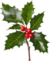 AI generated An image of holly branches. Ai-generated. png