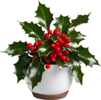 AI generated An image of holly branches. Ai-generated. png