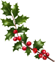 AI generated An image of holly branches. Ai-generated. png