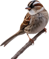 AI generated A close-up photo of a cute sparrow bird. Ai-generated. png