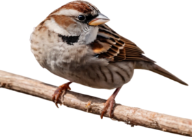 AI generated A close-up photo of a cute sparrow bird. Ai-generated. png