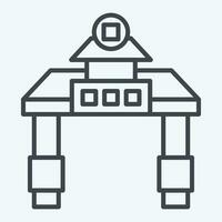 Icon Gate. related to Chinese New Year symbol. line style. simple design editable. simple illustration vector