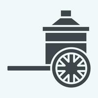 Icon Chinese Cart. related to Chinese New Year symbol. glyph style. simple design editable. simple illustration vector