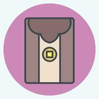 Icon Envelope. related to Chinese New Year symbol. color mate style. simple design editable. simple illustration vector