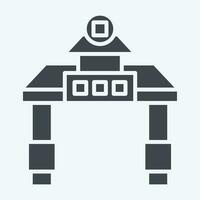 Icon Gate. related to Chinese New Year symbol. glyph style. simple design editable. simple illustration vector