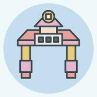 Icon Gate. related to Chinese New Year symbol. color mate style. simple design editable. simple illustration vector