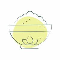 Icon Bowl. related to Chinese New Year symbol. Color Spot Style. simple design editable. simple illustration vector