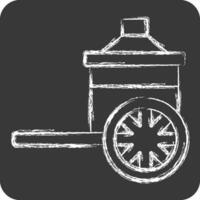 Icon Chinese Cart. related to Chinese New Year symbol. chalk Style. simple design editable. simple illustration vector