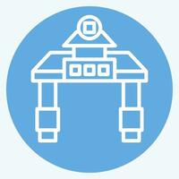Icon Gate. related to Chinese New Year symbol. blue eyes style. simple design editable. simple illustration vector