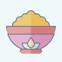 Icon Bowl. related to Chinese New Year symbol. doodle style. simple design editable. simple illustration vector