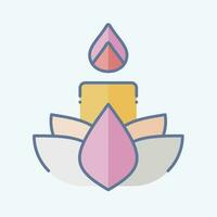 Icon Candle. related to Chinese New Year symbol. doodle style. simple design editable. simple illustration vector