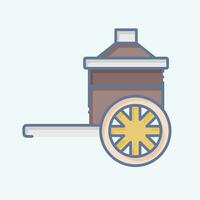 Icon Chinese Cart. related to Chinese New Year symbol. doodle style. simple design editable. simple illustration vector