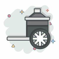 Icon Chinese Cart. related to Chinese New Year symbol. comic style. simple design editable. simple illustration vector