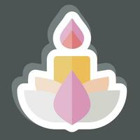 Sticker Candle. related to Chinese New Year symbol. simple design editable. simple illustration vector