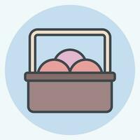 Icon Tangerine. related to Chinese New Year symbol. color mate style. simple design editable. simple illustration vector
