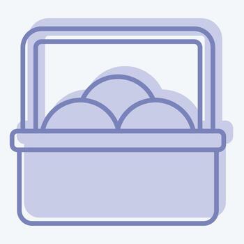 icono Mandarina. relacionado a chino nuevo año símbolo. dos tono estilo. sencillo diseño editable. sencillo ilustración vector