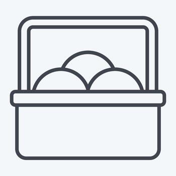 icono Mandarina. relacionado a chino nuevo año símbolo. línea estilo. sencillo diseño editable. sencillo ilustración vector