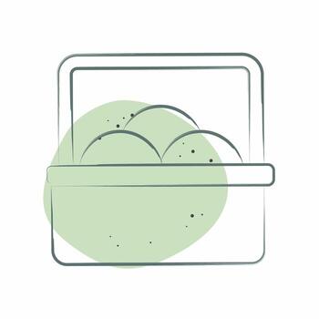 icono Mandarina. relacionado a chino nuevo año símbolo. color Mancha estilo. sencillo diseño editable. sencillo ilustración vector