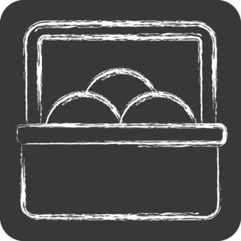 icono Mandarina. relacionado a chino nuevo año símbolo. tiza estilo. sencillo diseño editable. sencillo ilustración vector