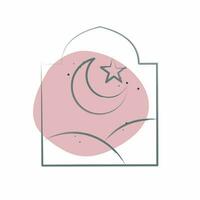 Icon Window. related to Ramadan symbol. Color Spot Style. simple design editable. simple illustration vector