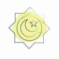 Icon Rub el Hizb. related to Ramadan symbol. Color Spot Style. simple design editable. simple illustration vector