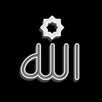 Icon Allah. related to Ramadan symbol. glossy style. simple design editable. simple illustration vector