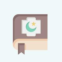 Icon Quran. related to Ramadan symbol. flat style. simple design editable. simple illustration vector