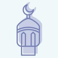 Icon Lantern. related to Ramadan symbol. two tone style. simple design editable. simple illustration vector