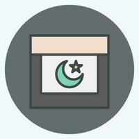 Icon Ramada. related to Ramadan symbol. color mate style. simple design editable. simple illustration vector