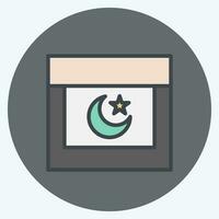 Icon Ramada. related to Ramadan symbol. color mate style. simple design editable. simple illustration vector