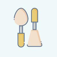 Icon Ladle. related to Cooking symbol. doodle style. simple design editable. simple illustration vector