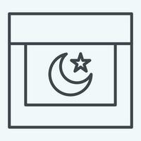 Icon Ramada. related to Ramadan symbol. line style. simple design editable. simple illustration vector