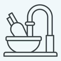 icono limpieza. relacionado a Cocinando símbolo. línea estilo. sencillo diseño editable. sencillo ilustración vector